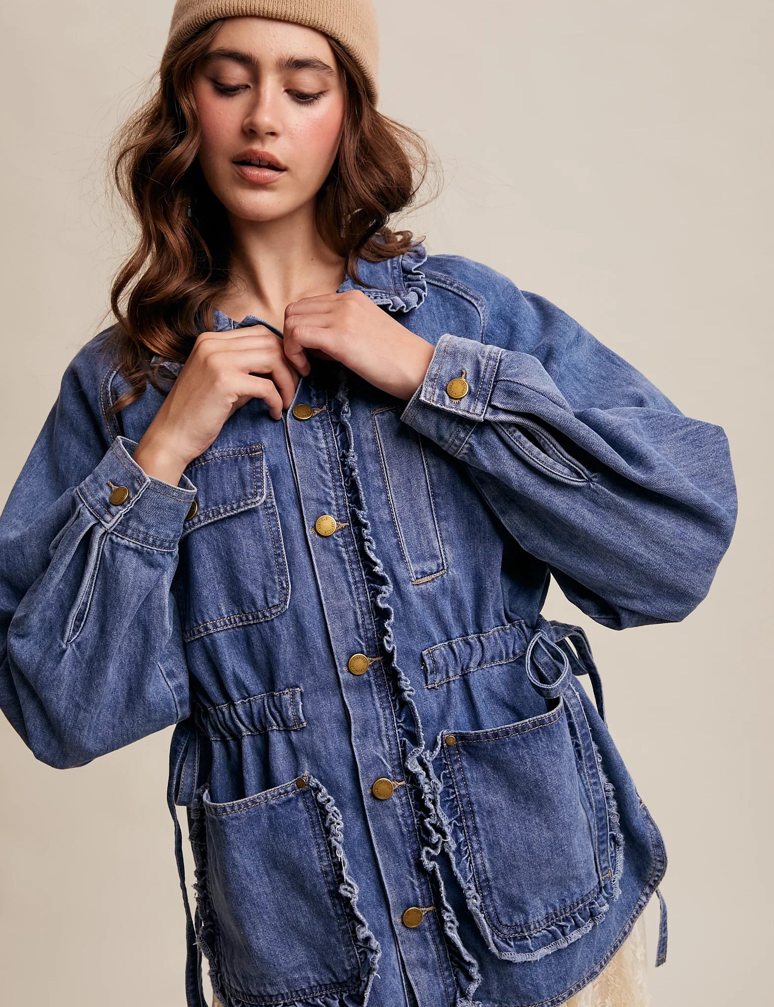 Ruffle Accent - BLUE HAZE on Simply Obsessed