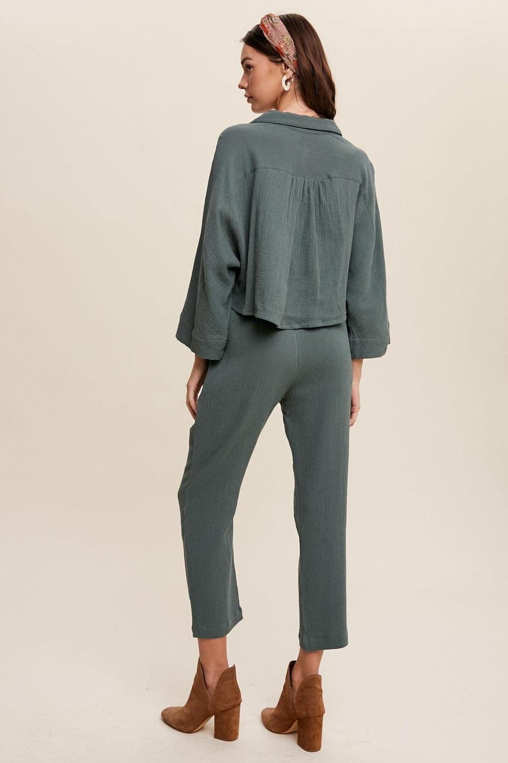 LISTICLE Hunter Green Long Sleeve & Pant Set on Simply Obsessed