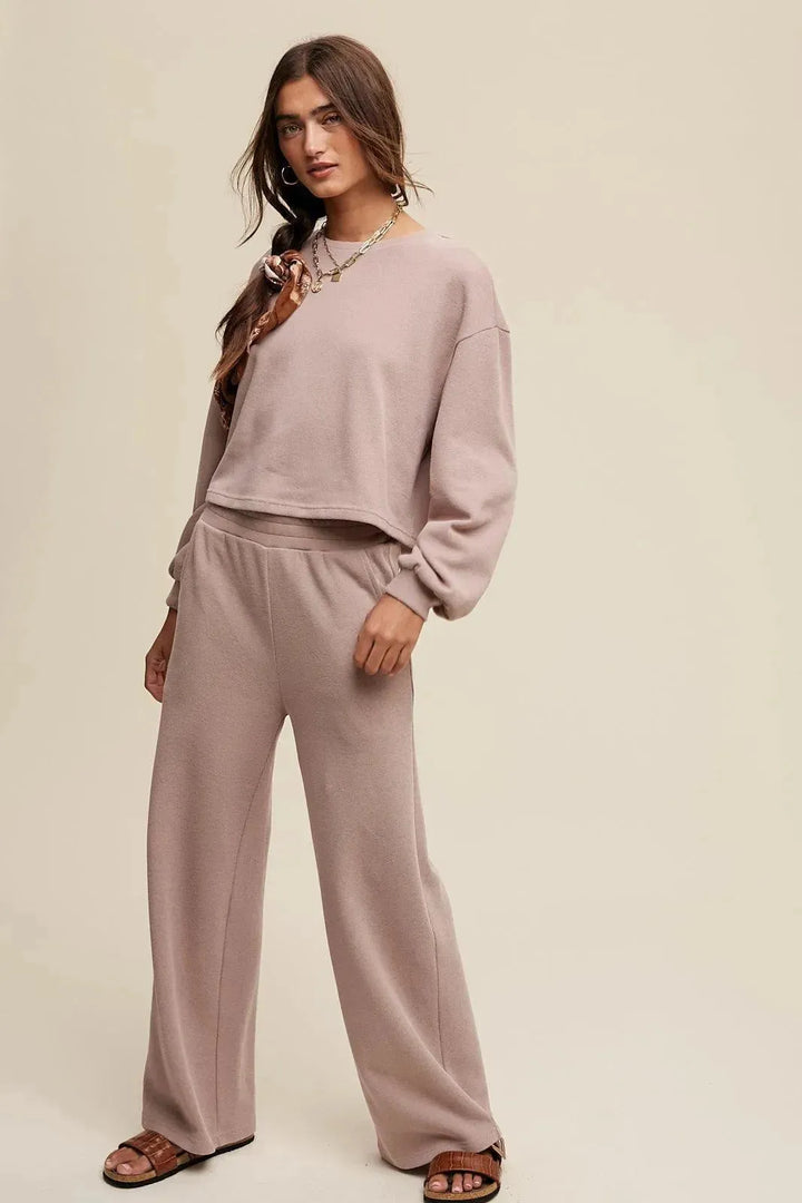 LISTICLE Knit Sweat Top & Pant Athleisure Lounge Sets on Simply Obsessed