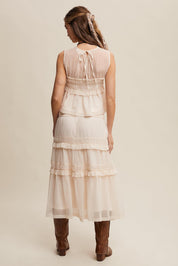 LISTICLE Peplum Top and Smocked Ruffle Tiered Skirt Set on Simply Obsessed