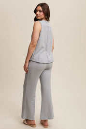 LISTICLE Soft Knit Tank and Sweatpant Set - SLATE BLUE on Simply Obsessed