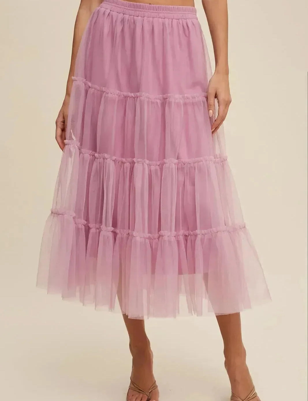 LISTICLE Tiered Mesh Flouncy Skirt on Simply Obsessed