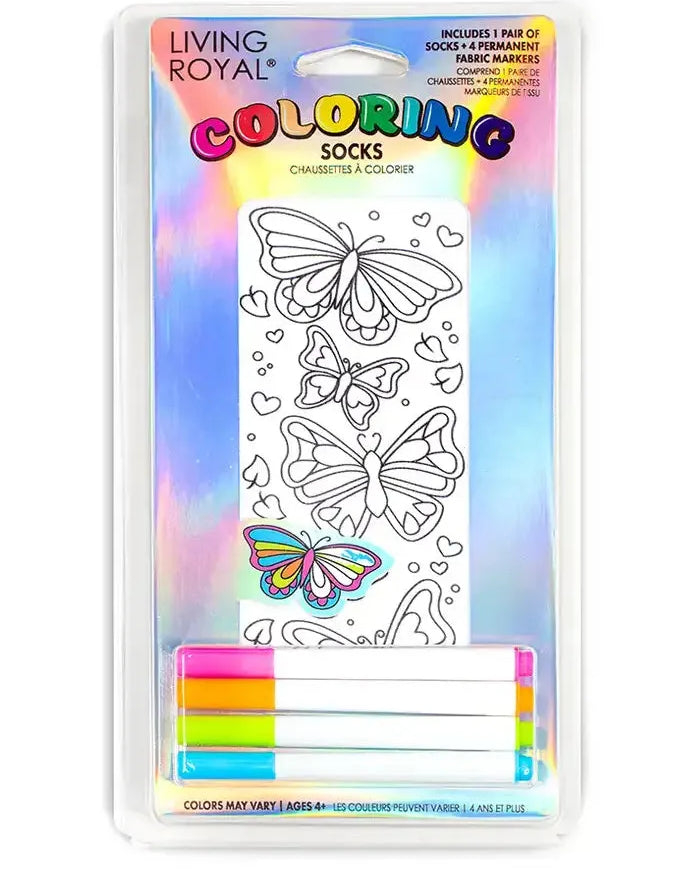 LIVING ROYAL DIY Sock Coloring Kit on Simply Obsessed