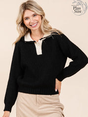 GEEGEE LOVELO Knit Polo Sweater on Simply Obsessed