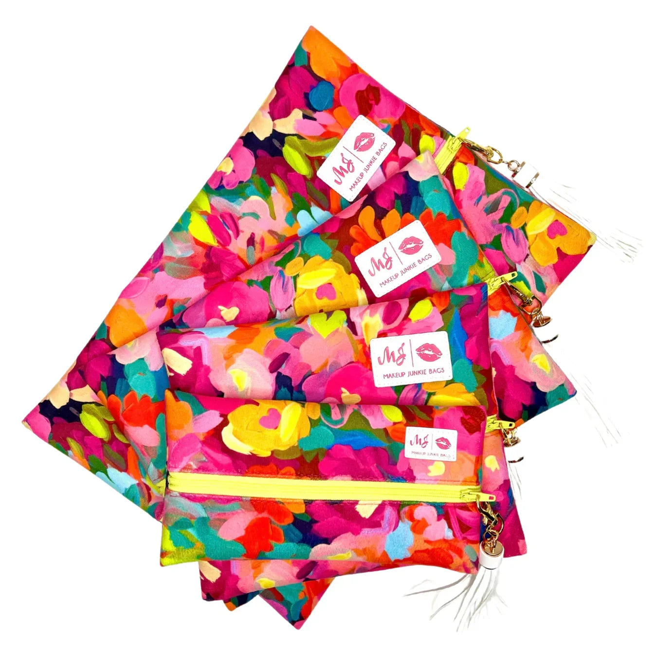 MAKEUP JUNKIE MEADOW MAGIC Makeup Bag-4 Sizes on Simply Obsessed