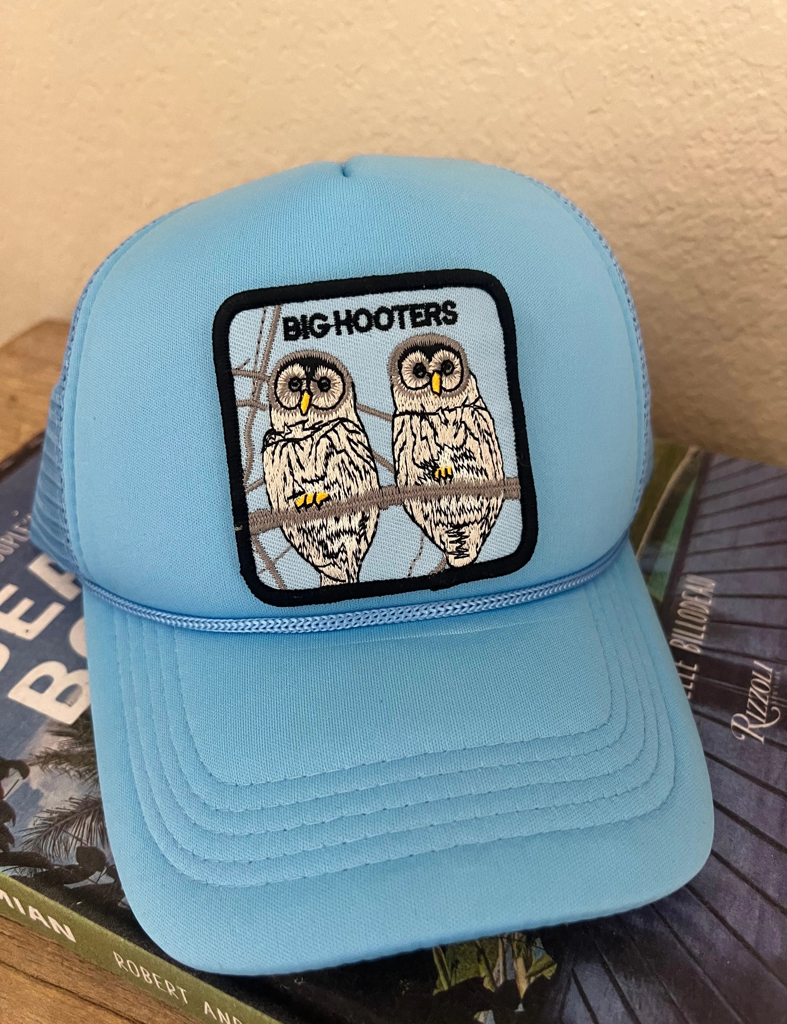 MALIBU HIPPIE Big Hooters Patch Trucker Hat on Simply Obsessed