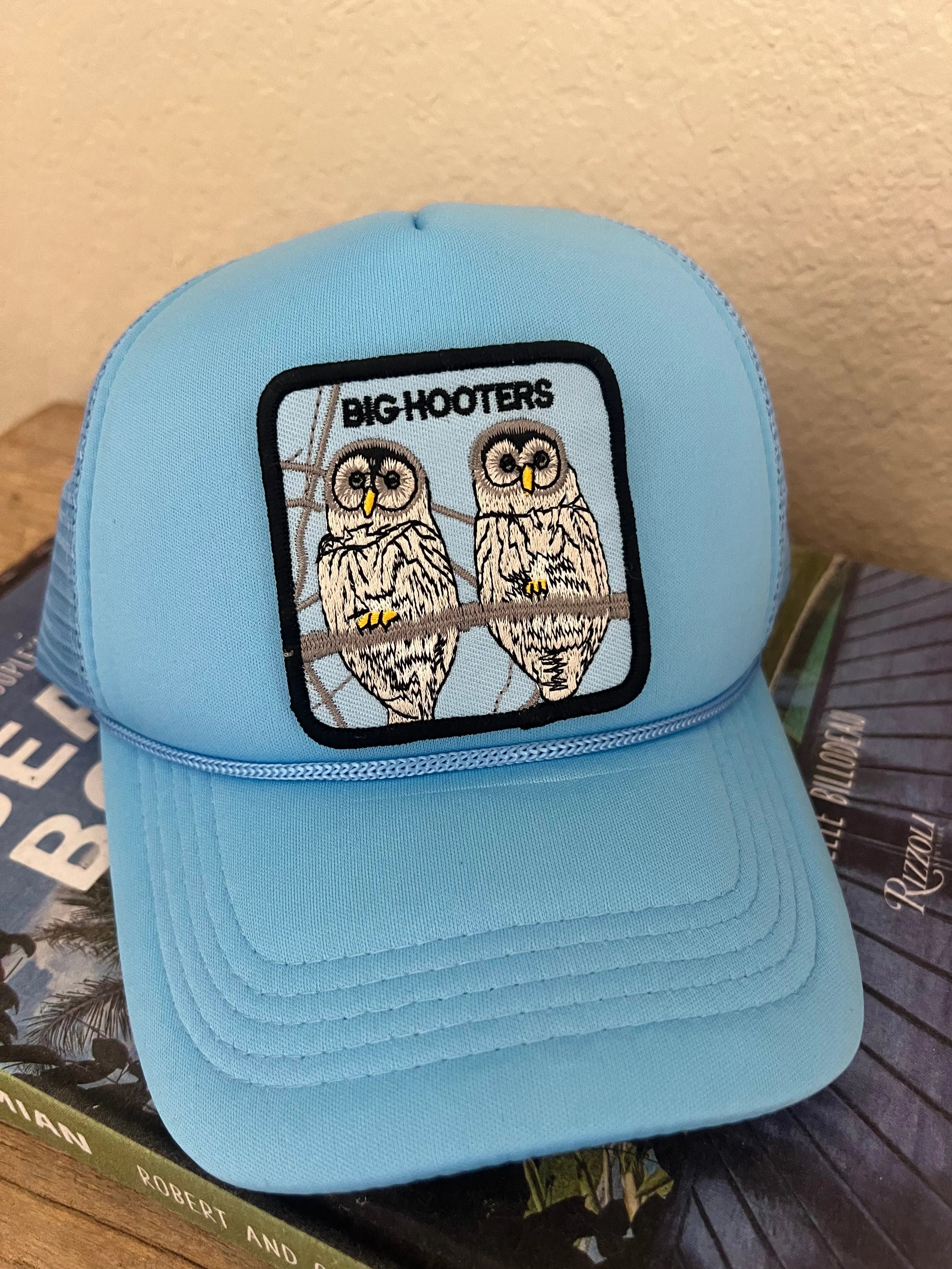MALIBU HIPPIE Big Hooters Patch Trucker Hat on Simply Obsessed