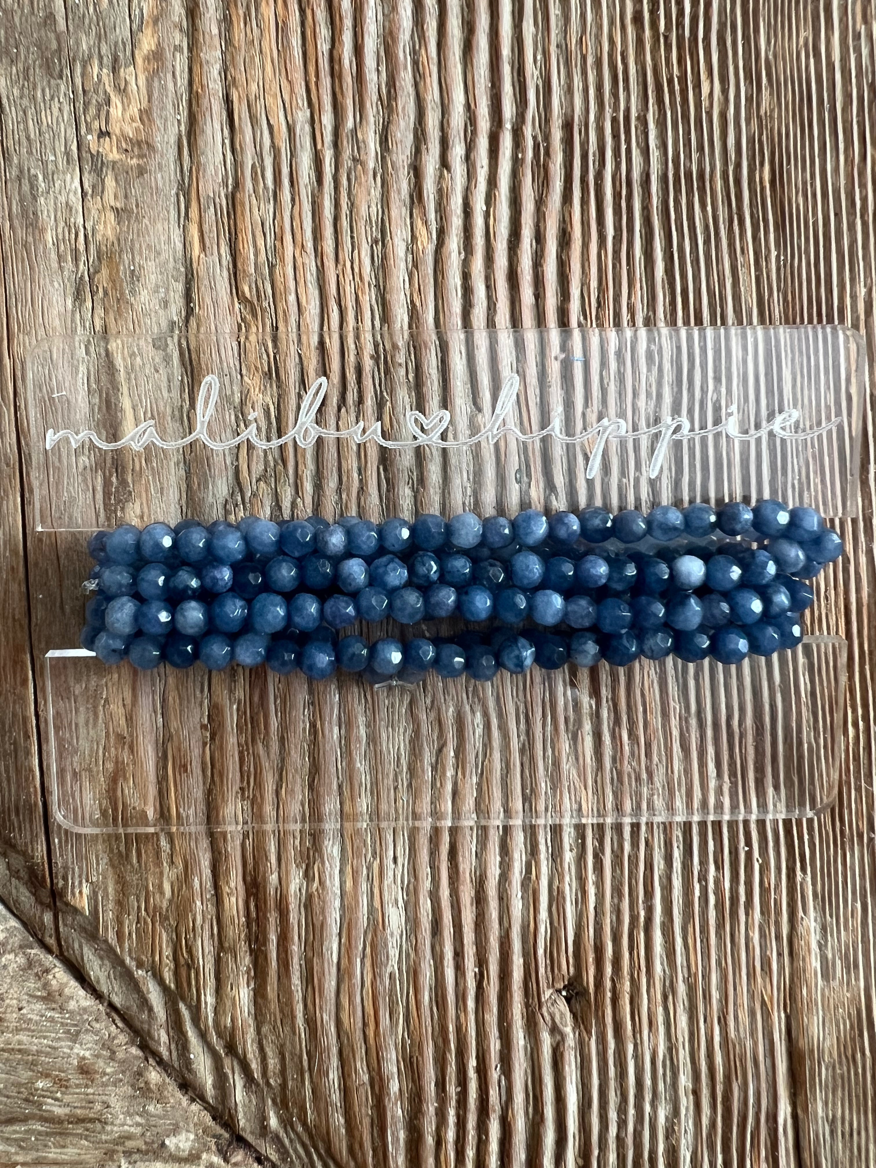 MALIBU HIPPIE Denim Jade Bracelet Stack on Simply Obsessed