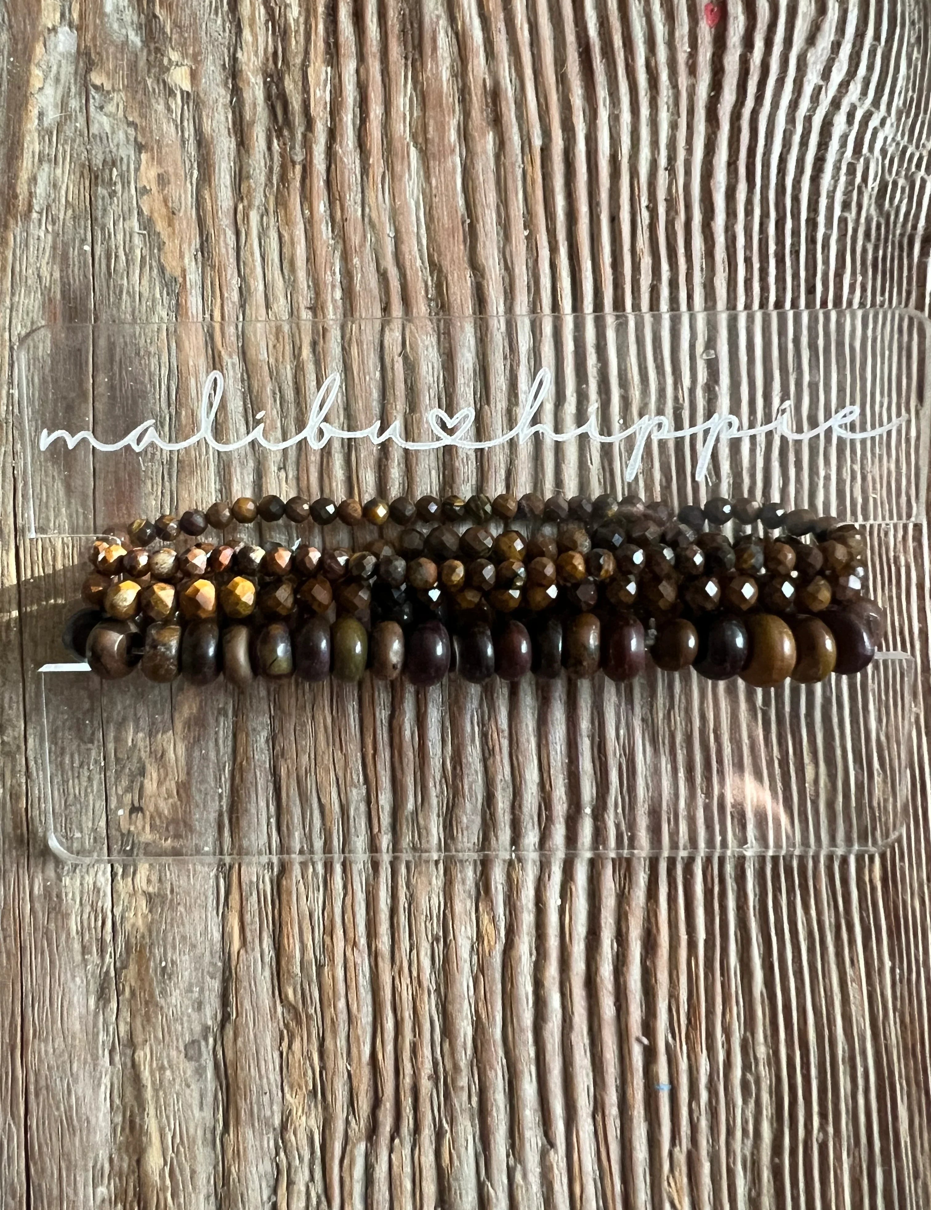 MALIBU HIPPIE Jasper & Tiger Eye Bracelet Stack on Simply Obsessed