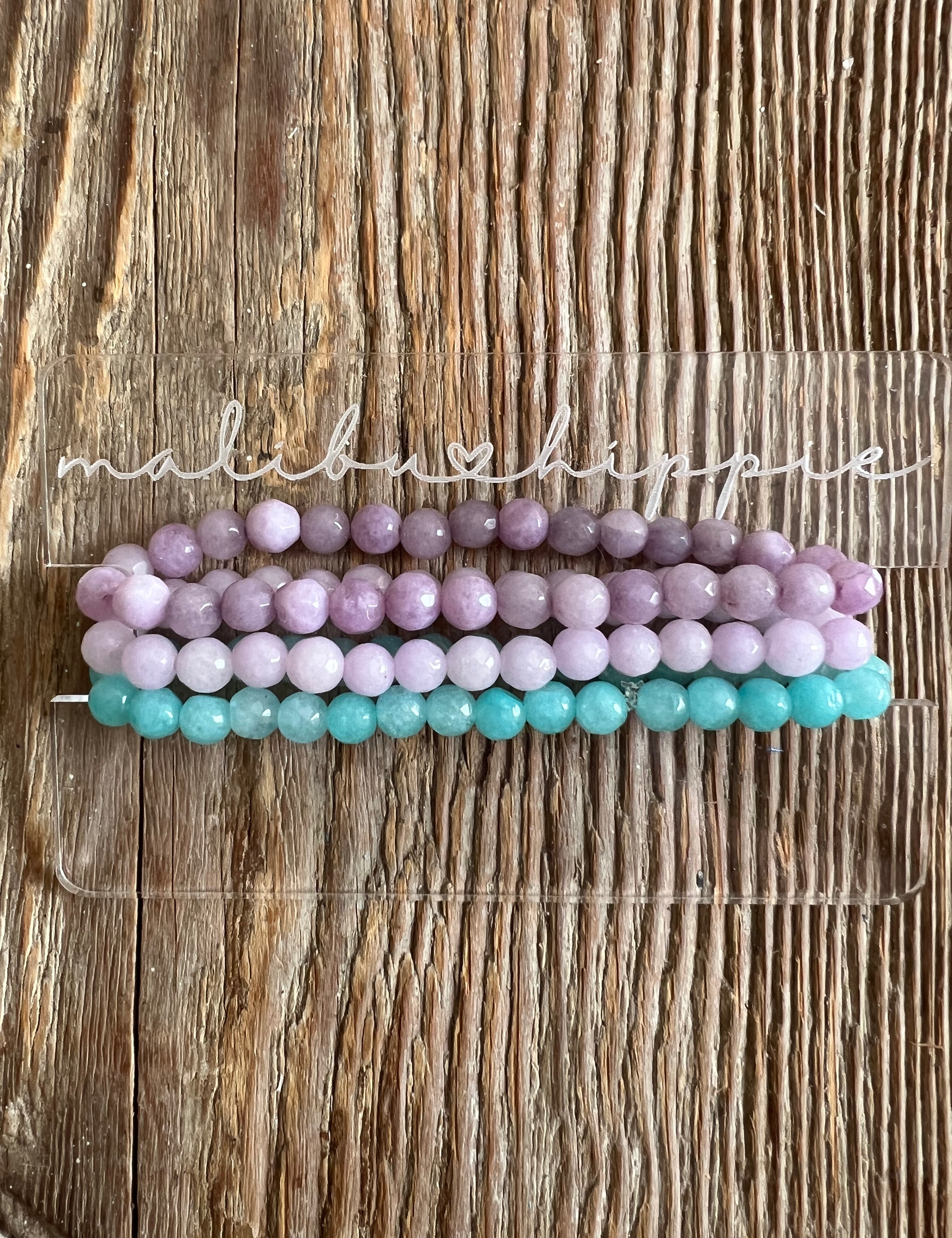 MALIBU HIPPIE Macaroon Dyed Jade Bracelet Stack on Simply Obsessed