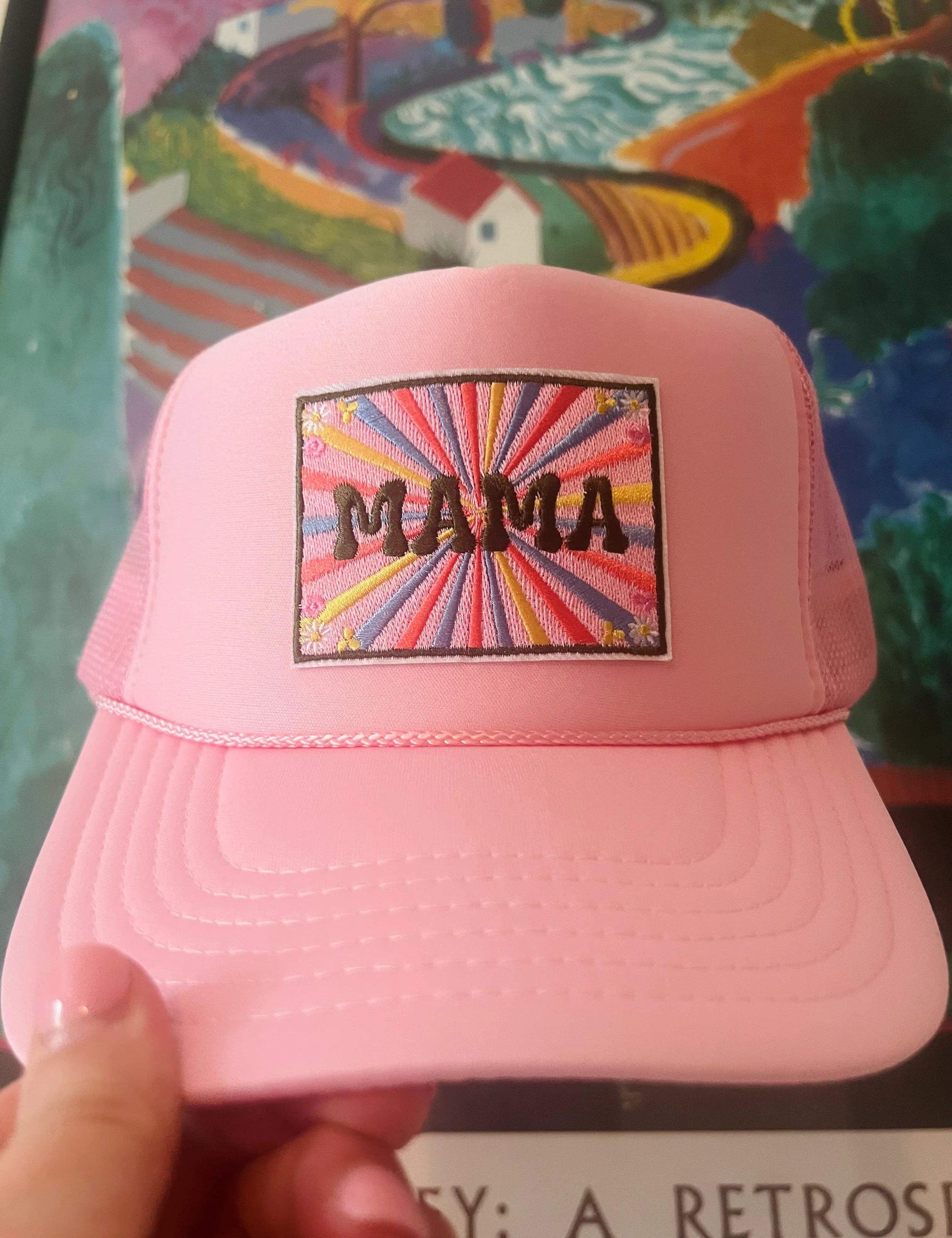 MALIBU HIPPIE Mama Patch Trucker Hat on Simply Obsessed