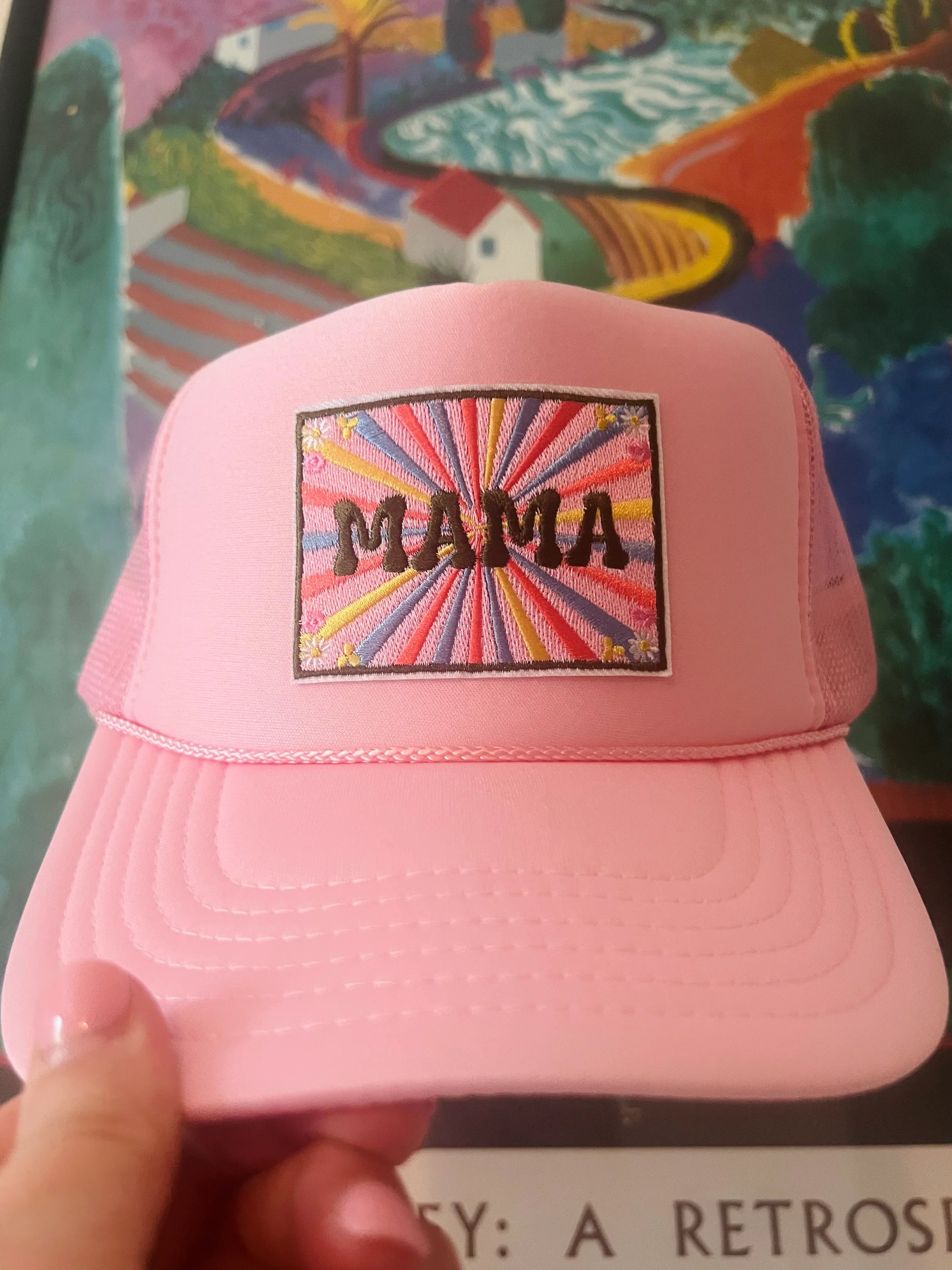 MALIBU HIPPIE Mama Patch Trucker Hat on Simply Obsessed