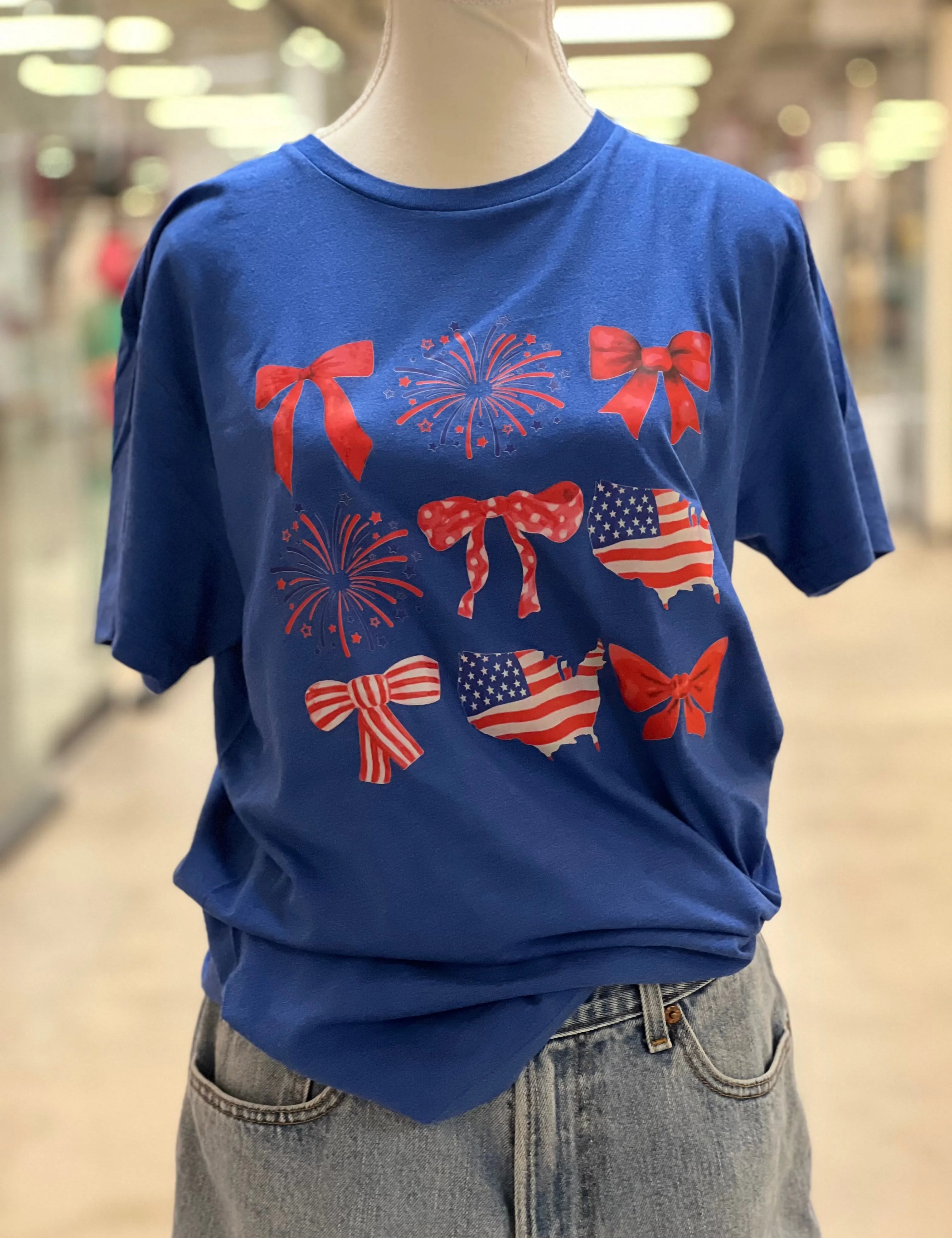 MALIBU HIPPIE: Patriotic Bow Tee on Simply Obsessed