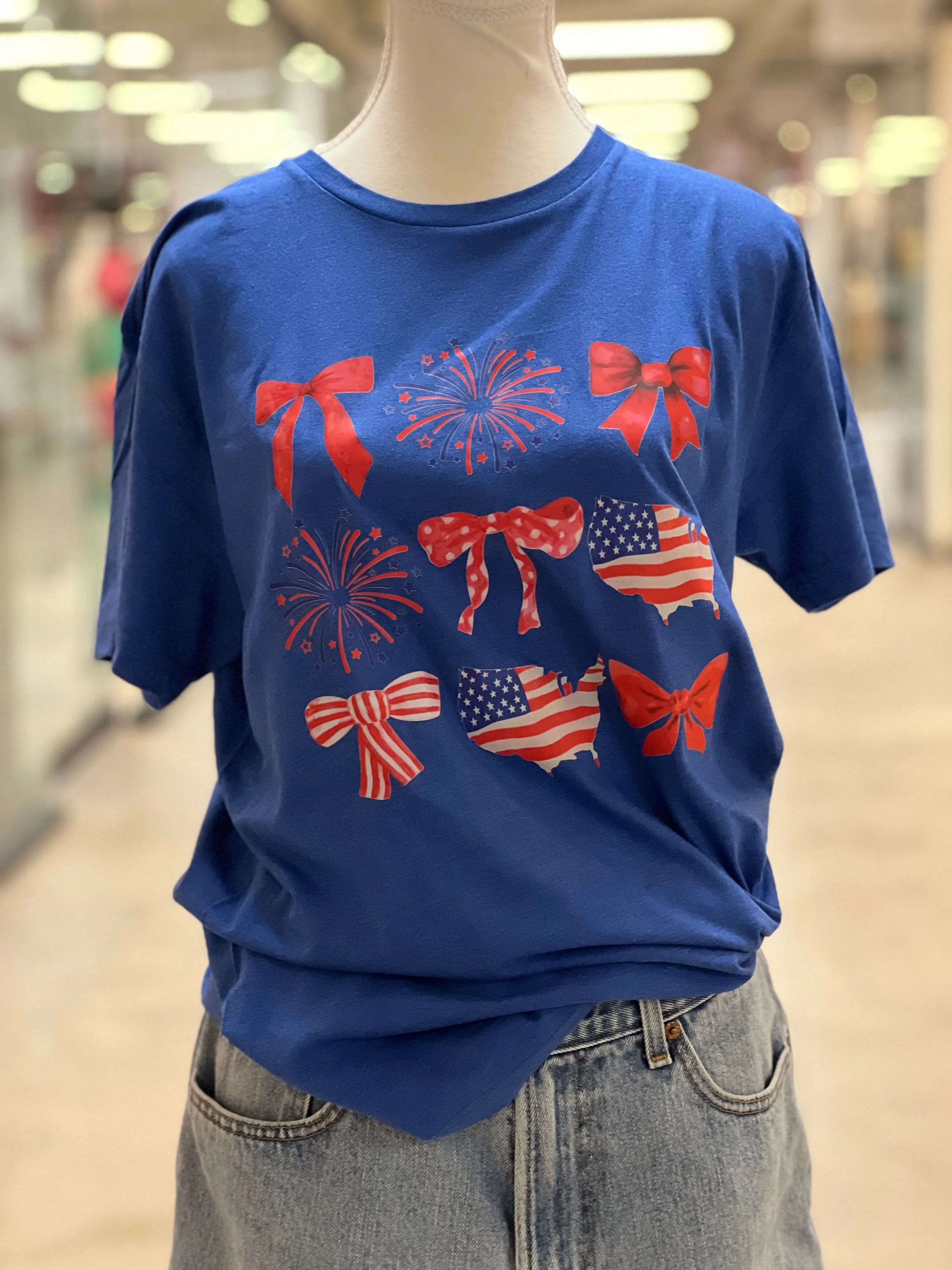 MALIBU HIPPIE: Patriotic Bow Tee on Simply Obsessed