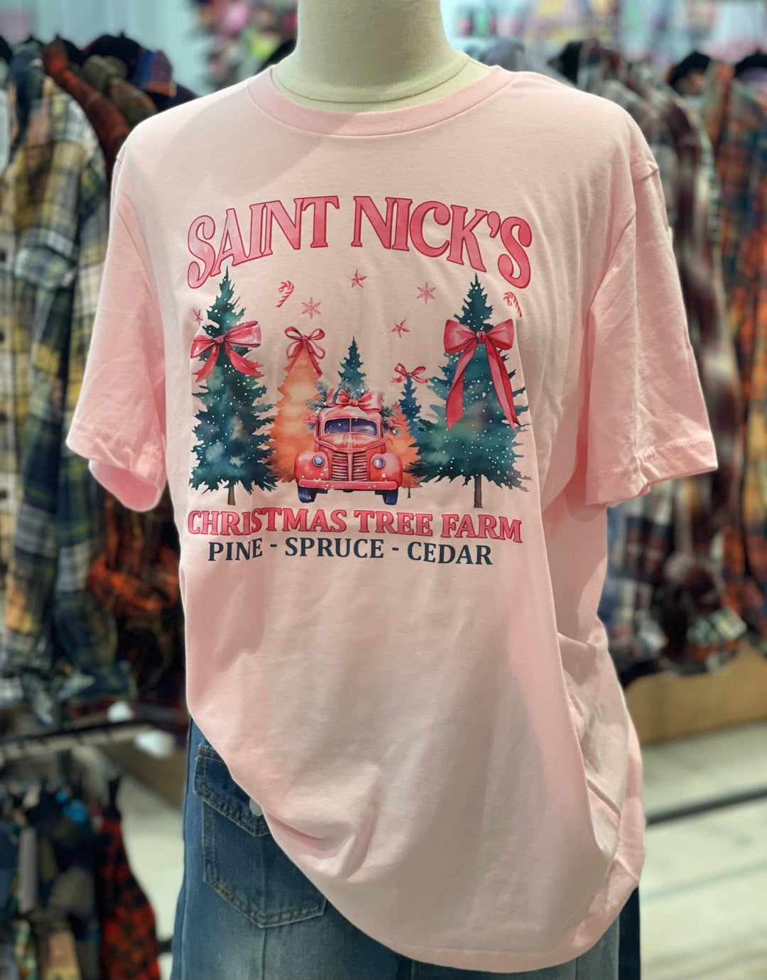 MALIBU HIPPIE Saint Nick's Tree Farm Tee on Simply Obsessed