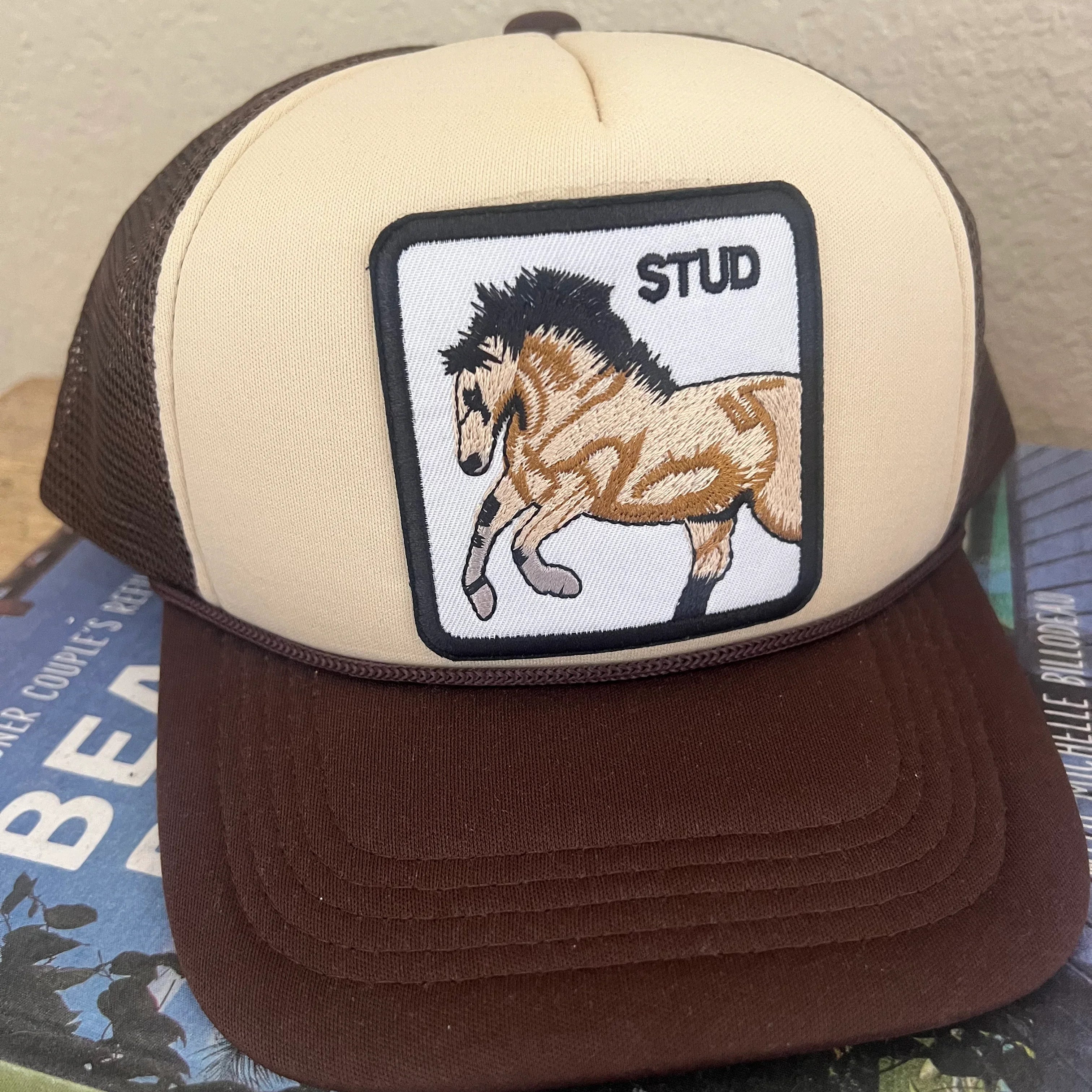 MALIBU HIPPIE Stud Patch Trucker Hat on Simply Obsessed
