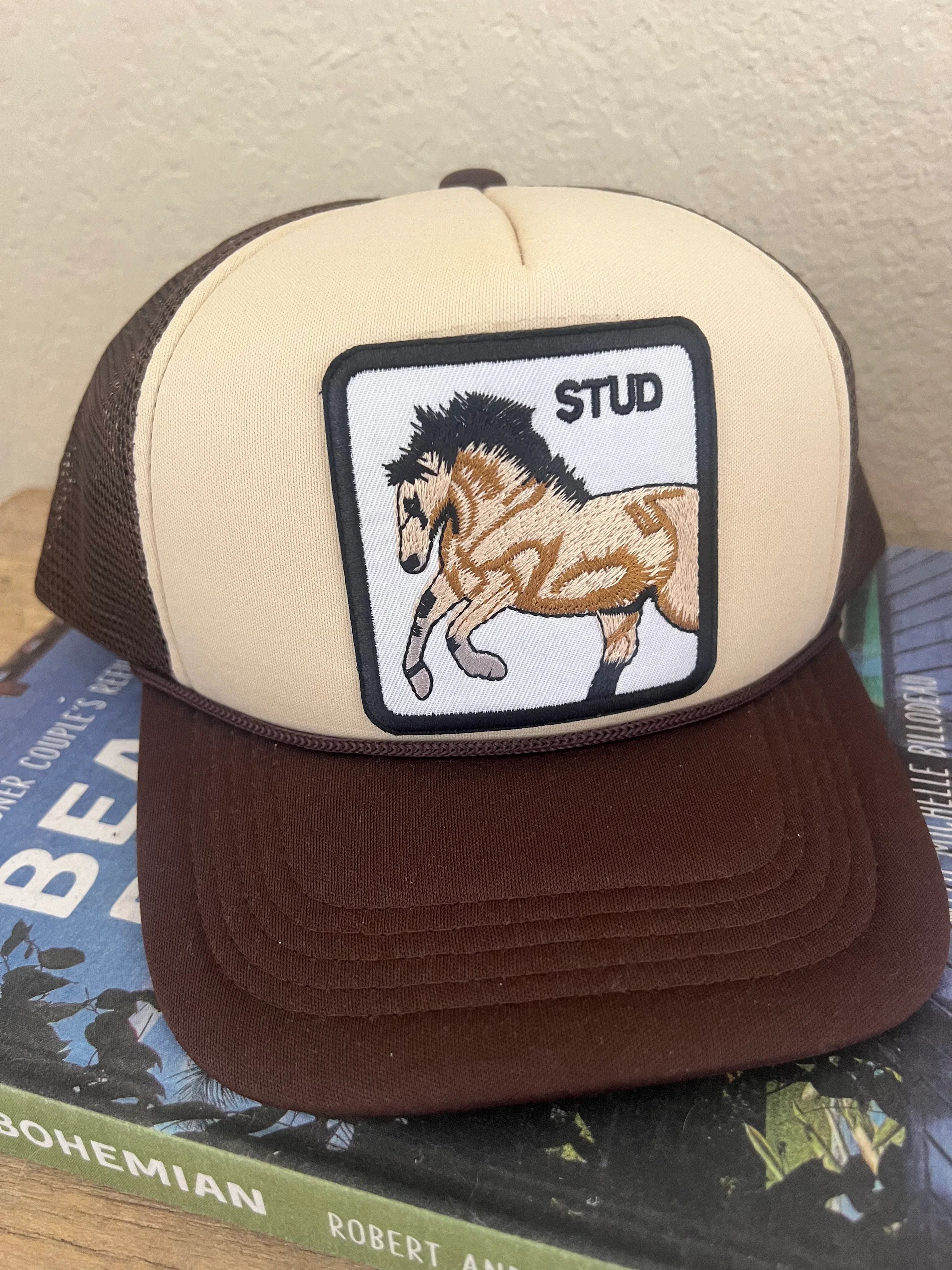 MALIBU HIPPIE Stud Patch Trucker Hat on Simply Obsessed