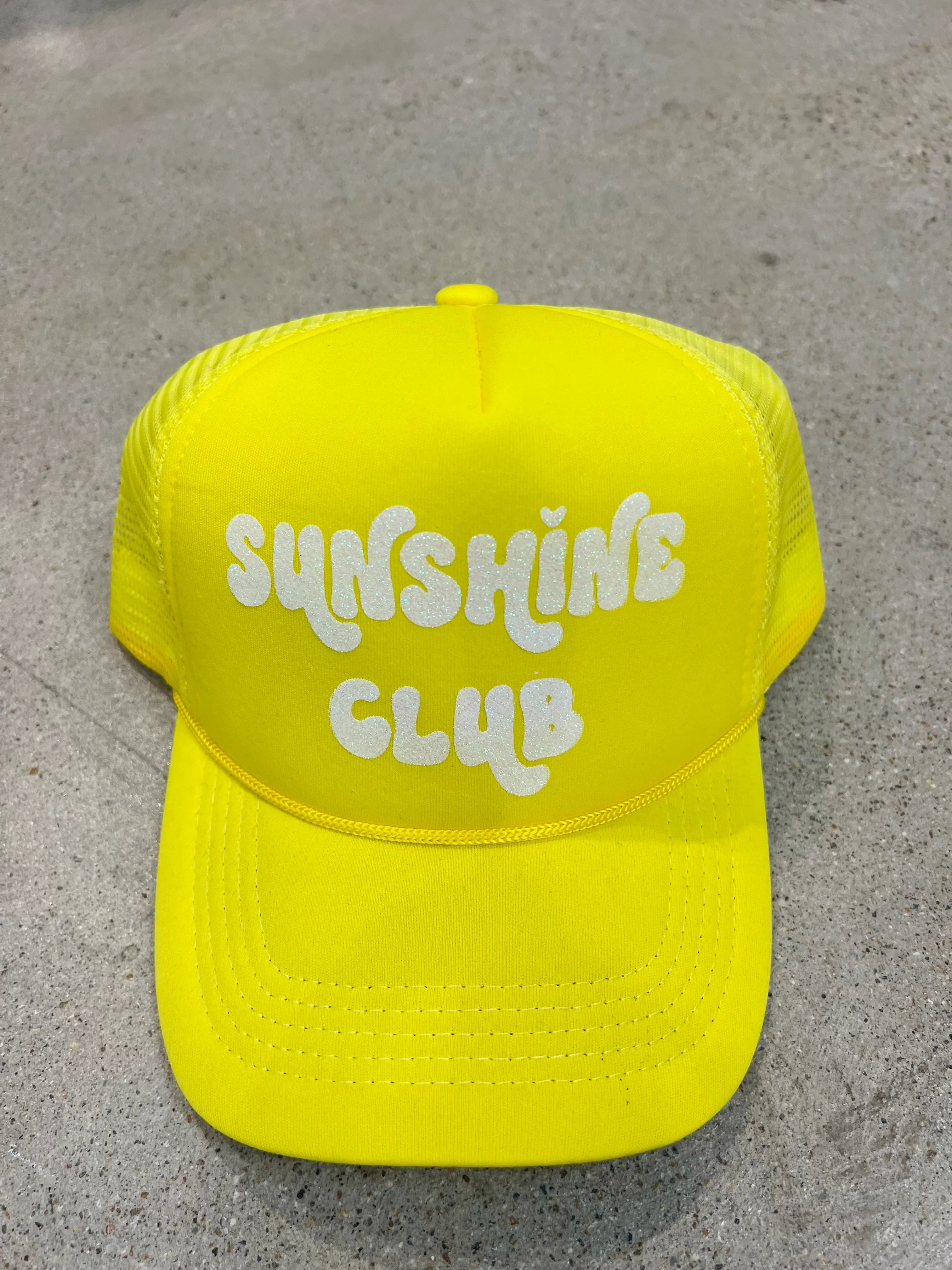 MALIBU HIPPIE Sunshine Club Trucker Hat on Simply Obsessed