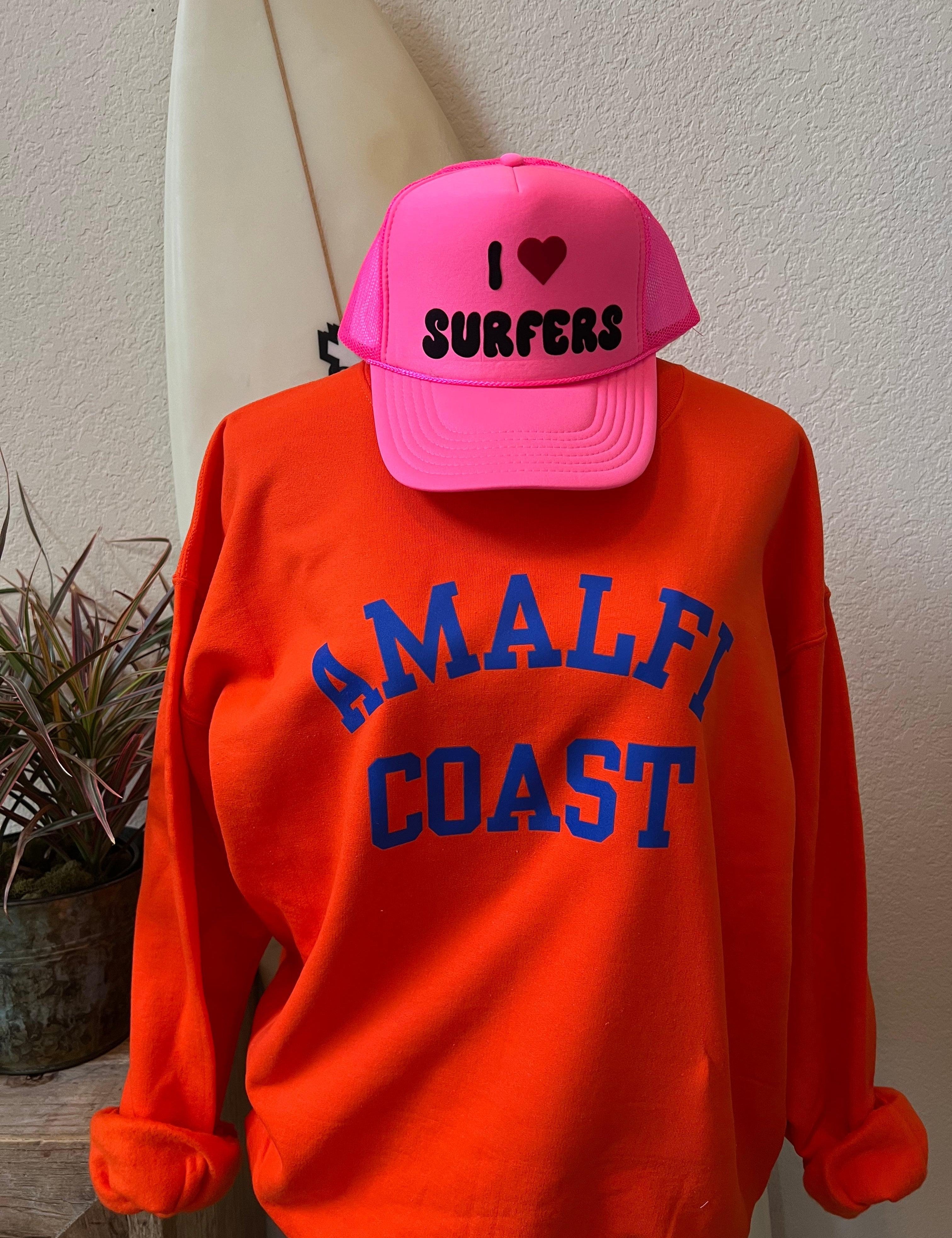 MALIBU HIPPIE: Tangerine Felted Amalfi Coast Sweatshirt on Simply Obsessed
