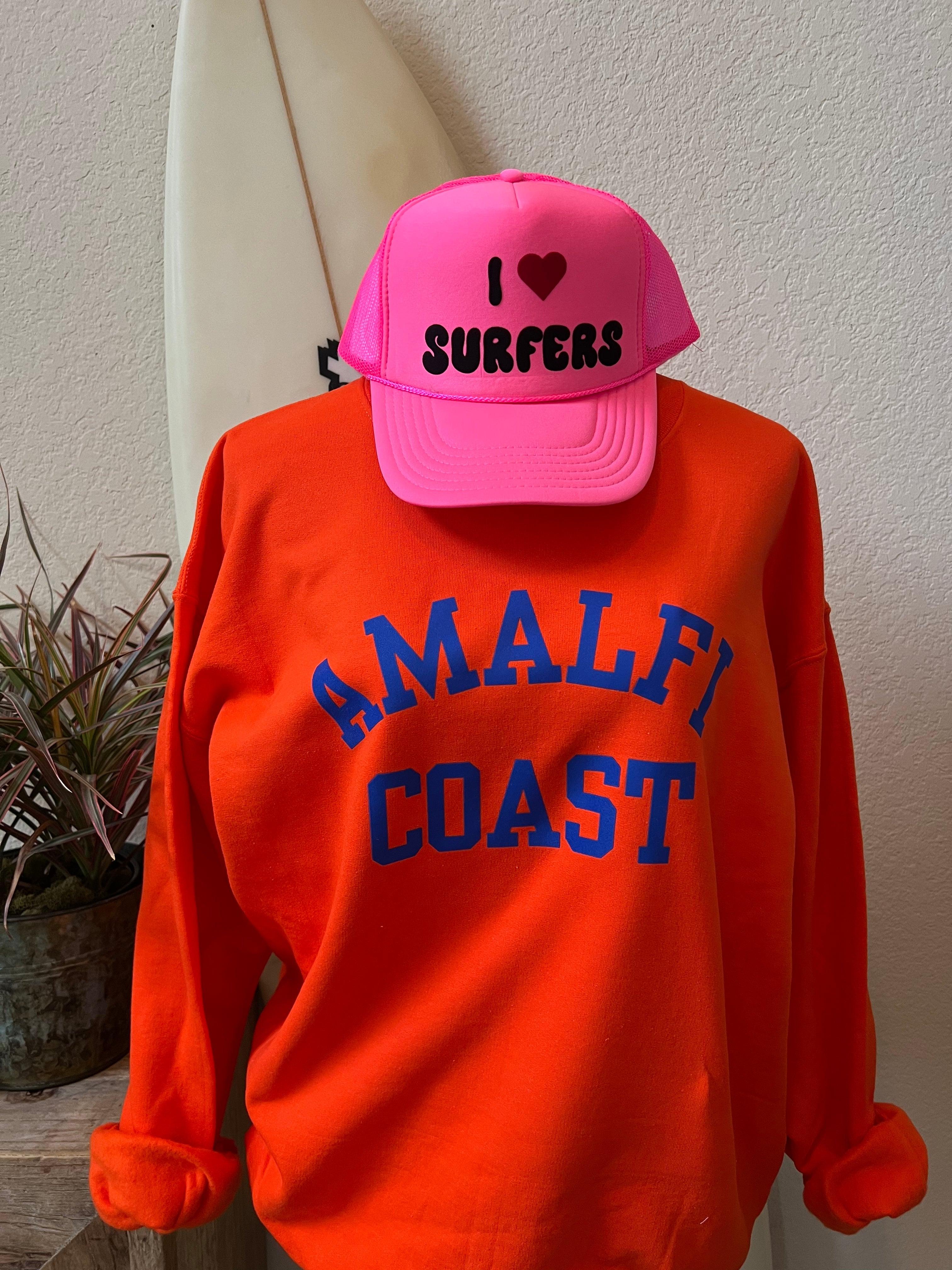 MALIBU HIPPIE: Tangerine Felted Amalfi Coast Sweatshirt on Simply Obsessed