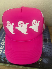MALIBU HIPPIE Triple Glitter Ghost Checkered Trucker Hat on Simply Obsessed