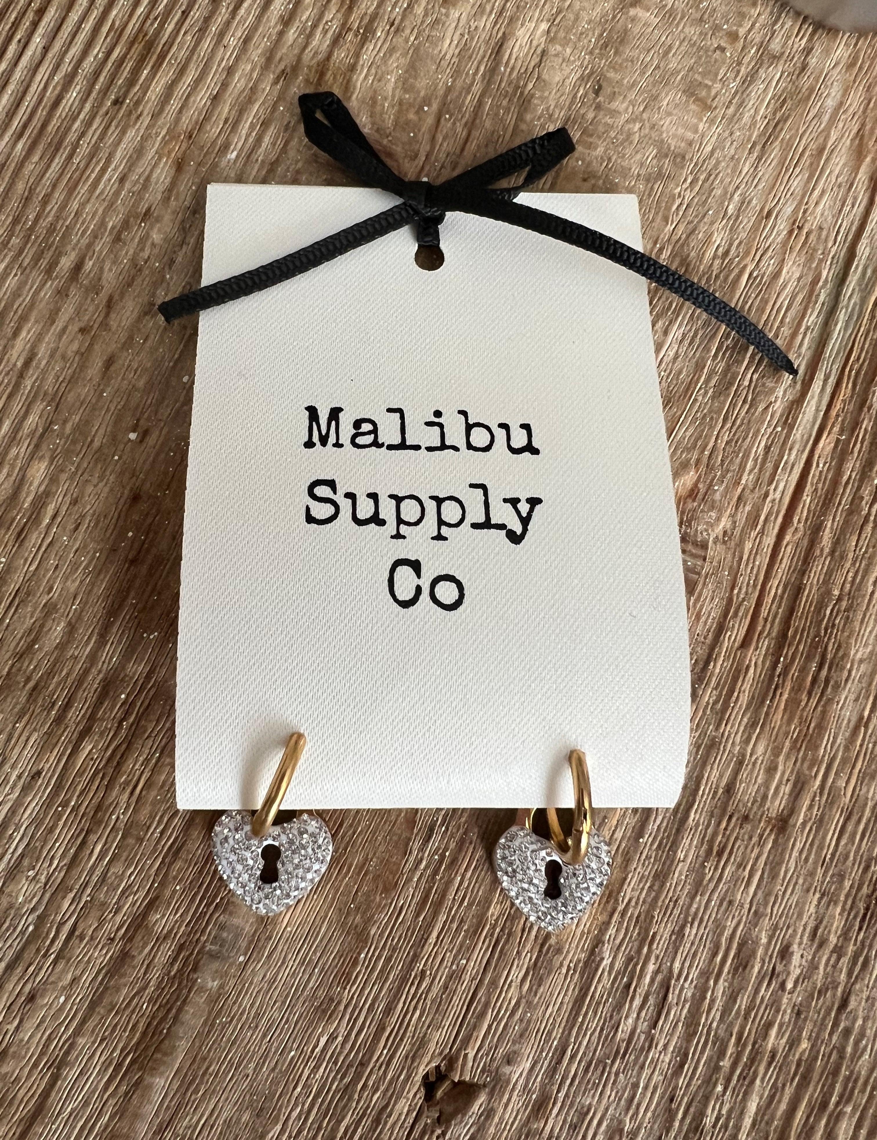 MALIBU SUPPLY CO Heart Lock Huggies on Simply Obsessed