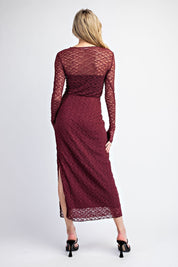 EESOME Lace Side Slit Maxi Skirt * Vegas Lives* on Simply Obsessed