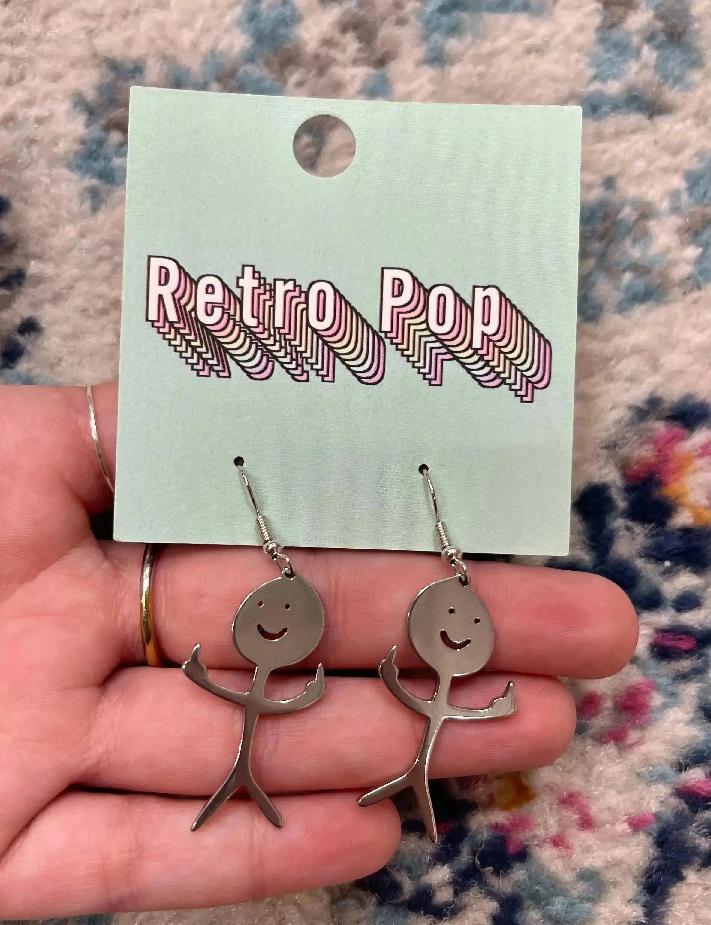 Middle Finger Stick Figure Earrings on Simply Obsessed