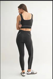 MONO B FlexFit Contrast Active Set - BLACK on Simply Obsessed