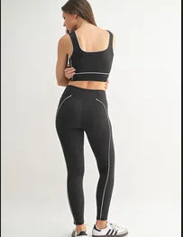 MONO B FlexFit Contrast Active Set - BLACK on Simply Obsessed