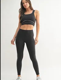 MONO B FlexFit Contrast Active Set - BLACK on Simply Obsessed