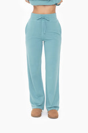 MONO B French Terry Sweatpants - GREY TEAL on Simply Obsessed