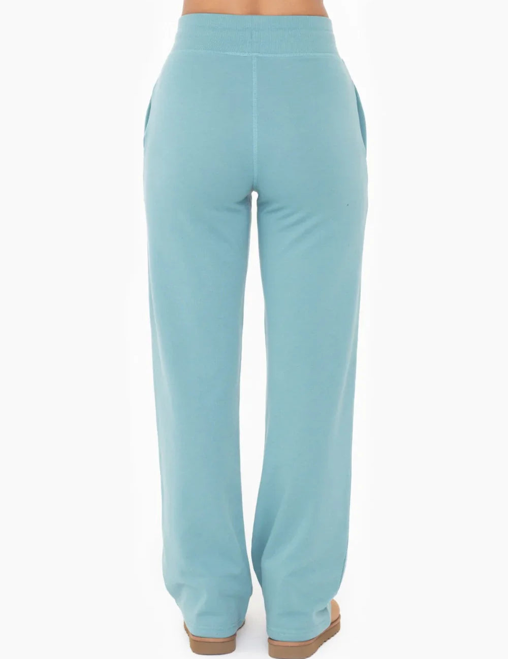 MONO B French Terry Sweatpants - GREY TEAL on Simply Obsessed