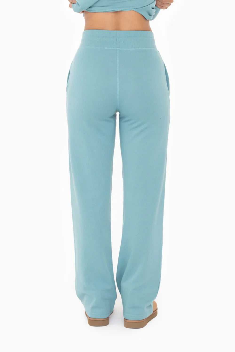 MONO B French Terry Sweatpants - GREY TEAL on Simply Obsessed