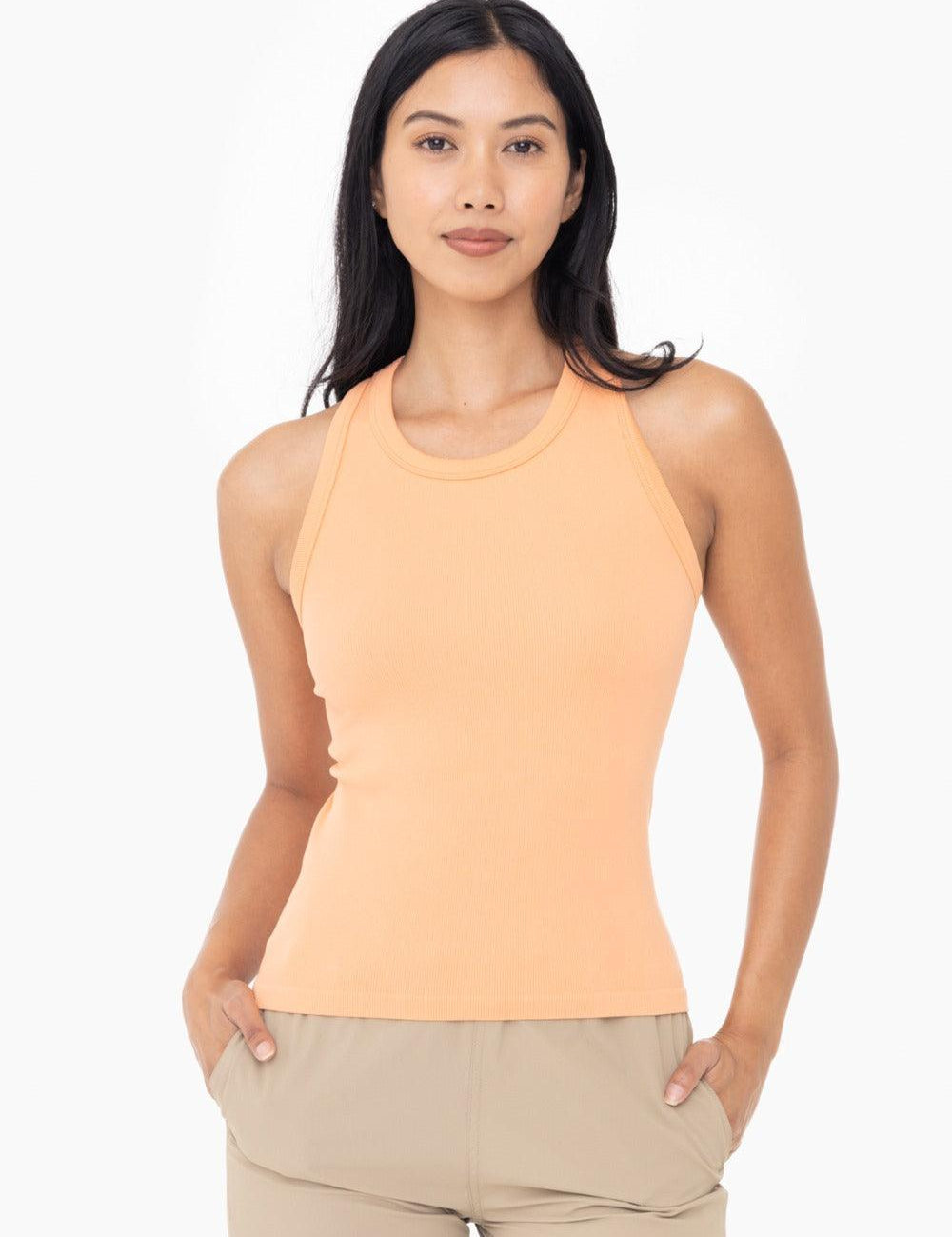 MONO B Seamless Ribbed Racerback Tank on Simply Obsessed
