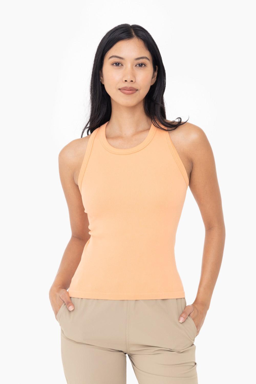 MONO B Seamless Ribbed Racerback Tank on Simply Obsessed