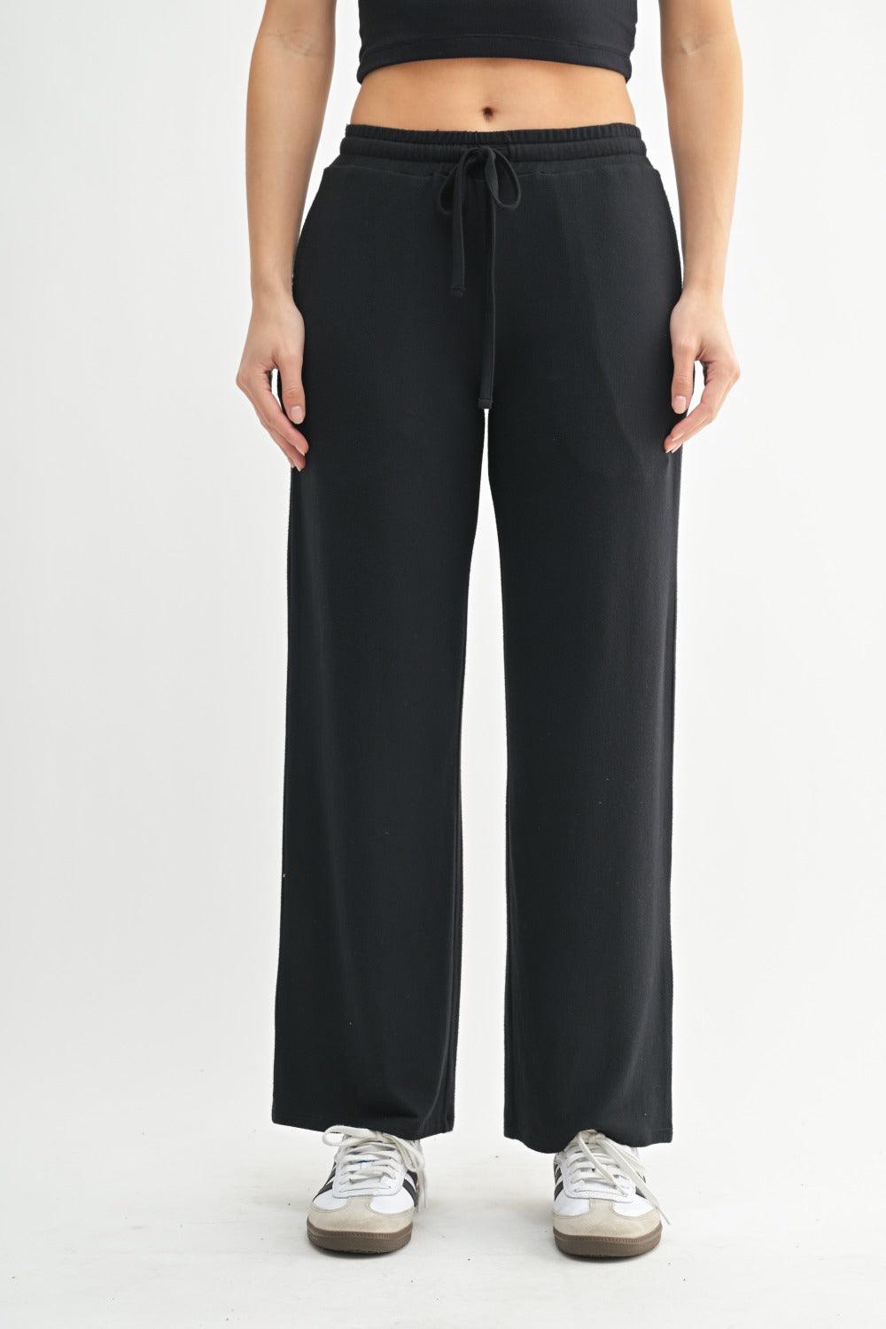 MONO B Silky Smooth Drawstring Sweatpants on Simply Obsessed