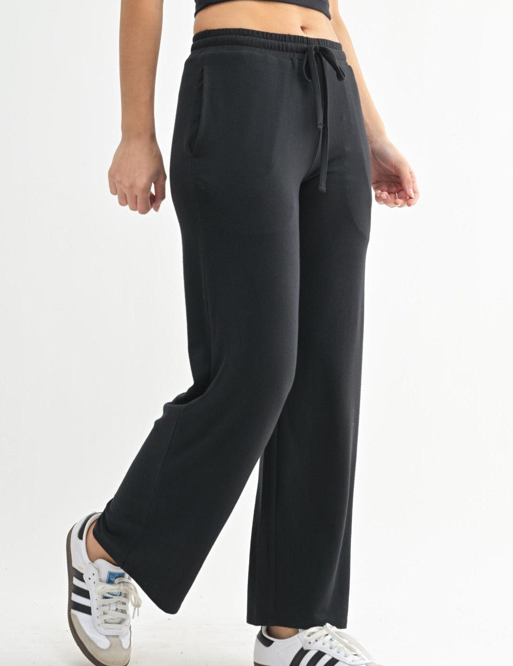 MONO B Silky Smooth Drawstring Sweatpants on Simply Obsessed