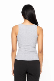 MONO B Square Neck Micro-Ribbed Tank Top on Simply Obsessed