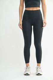MONO B Venice Cloud High Waisted Leggings - BLACK on Simply Obsessed
