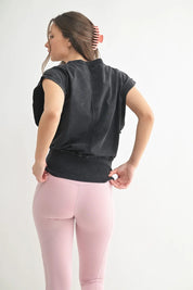 MONO B Vintage Stone V-Neck Vest on Simply Obsessed