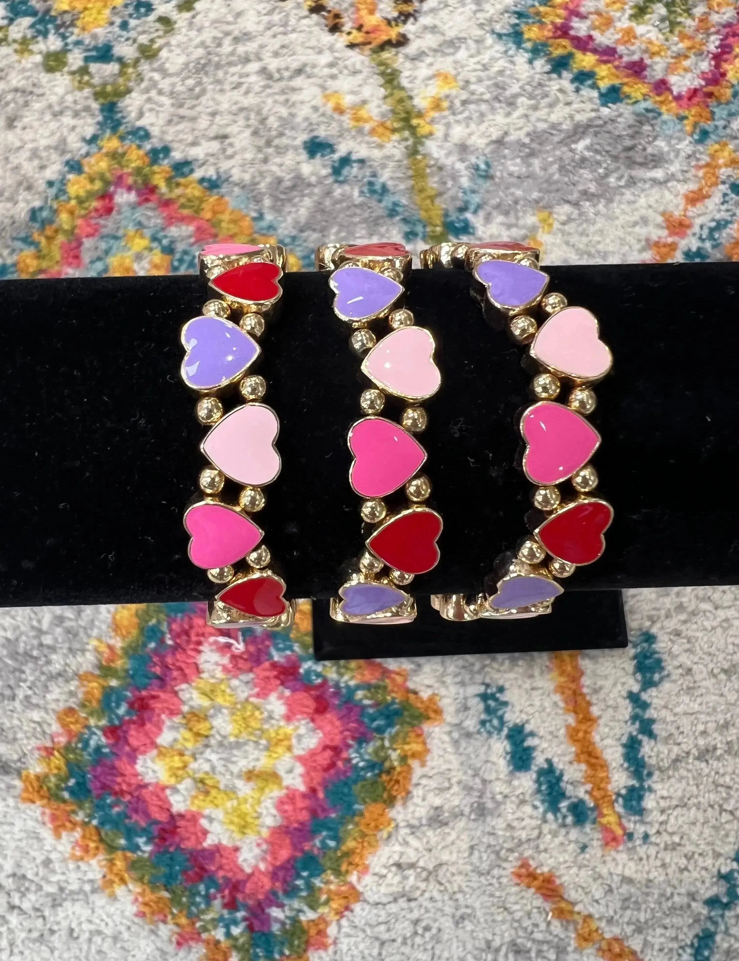 Multi Heart Stretch Bracelet on Simply Obsessed