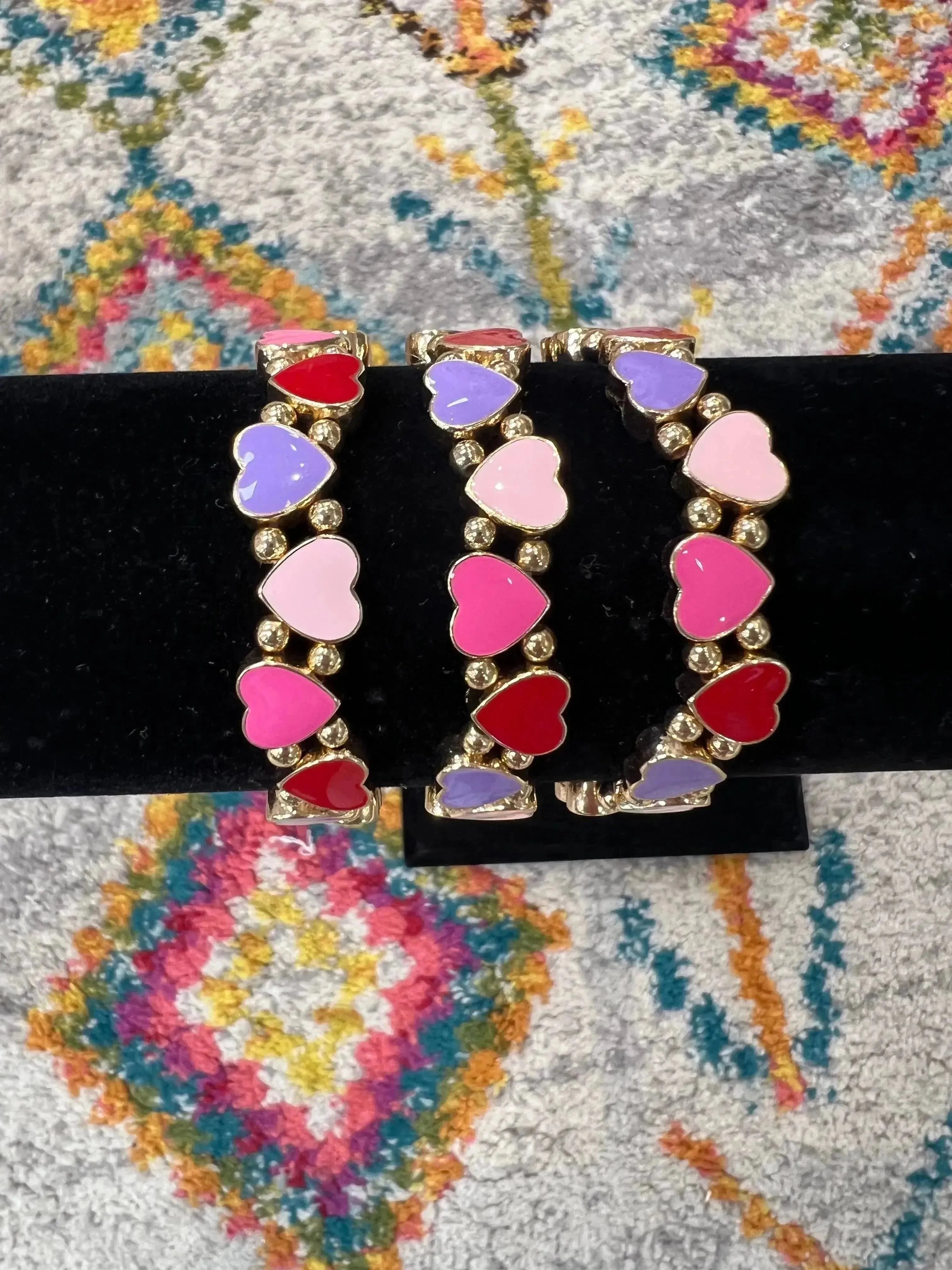 Multi Heart Stretch Bracelet on Simply Obsessed