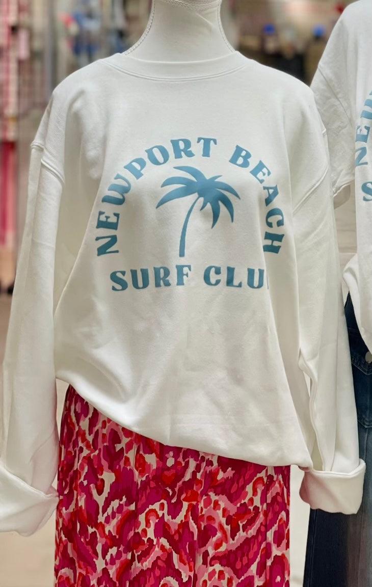 Newport Beach Surf Club Sweatshirt on Simply Obsessed
