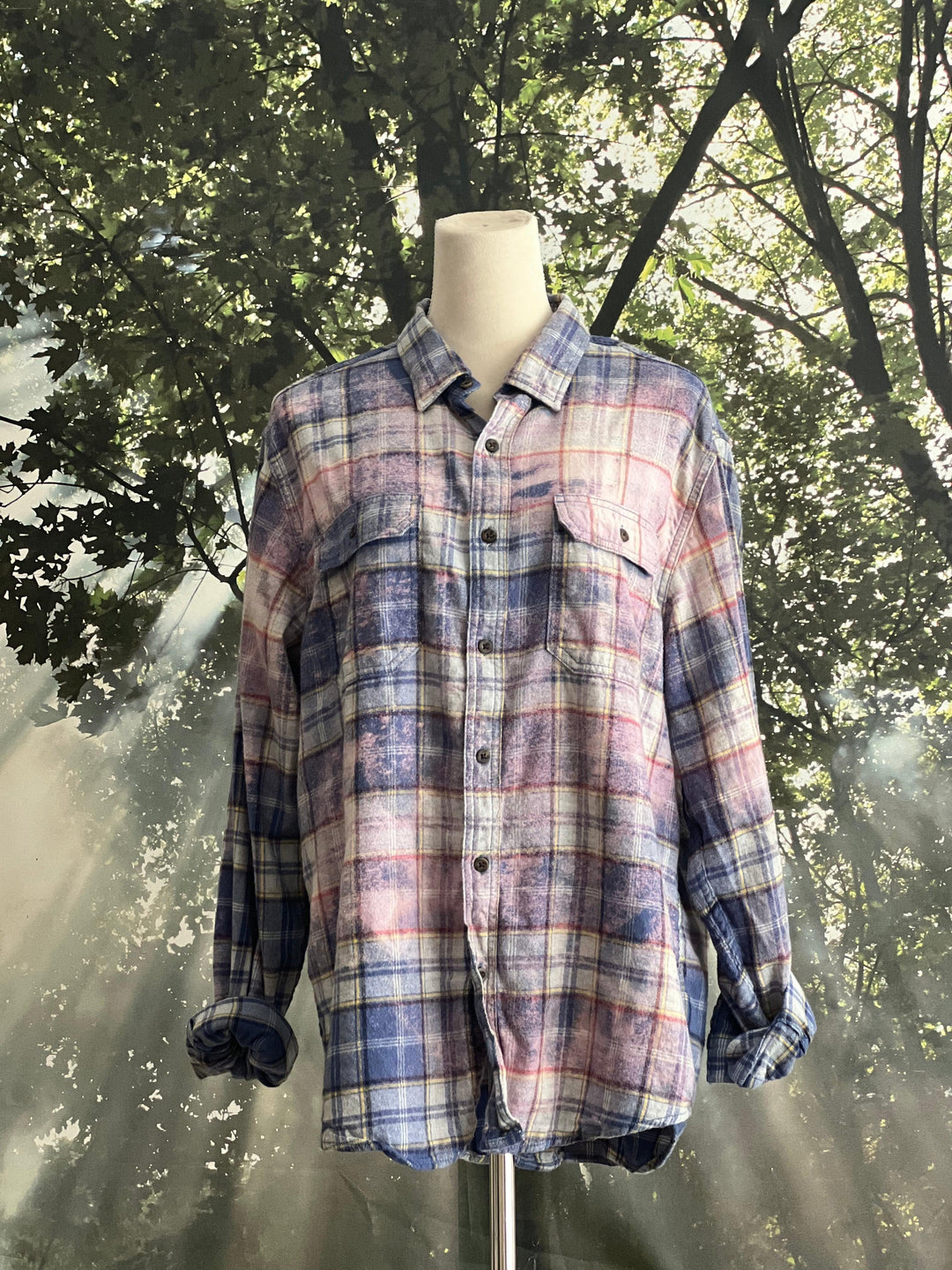 Ocean Sunset Acid Dusted Flannel on Simply Obsessed