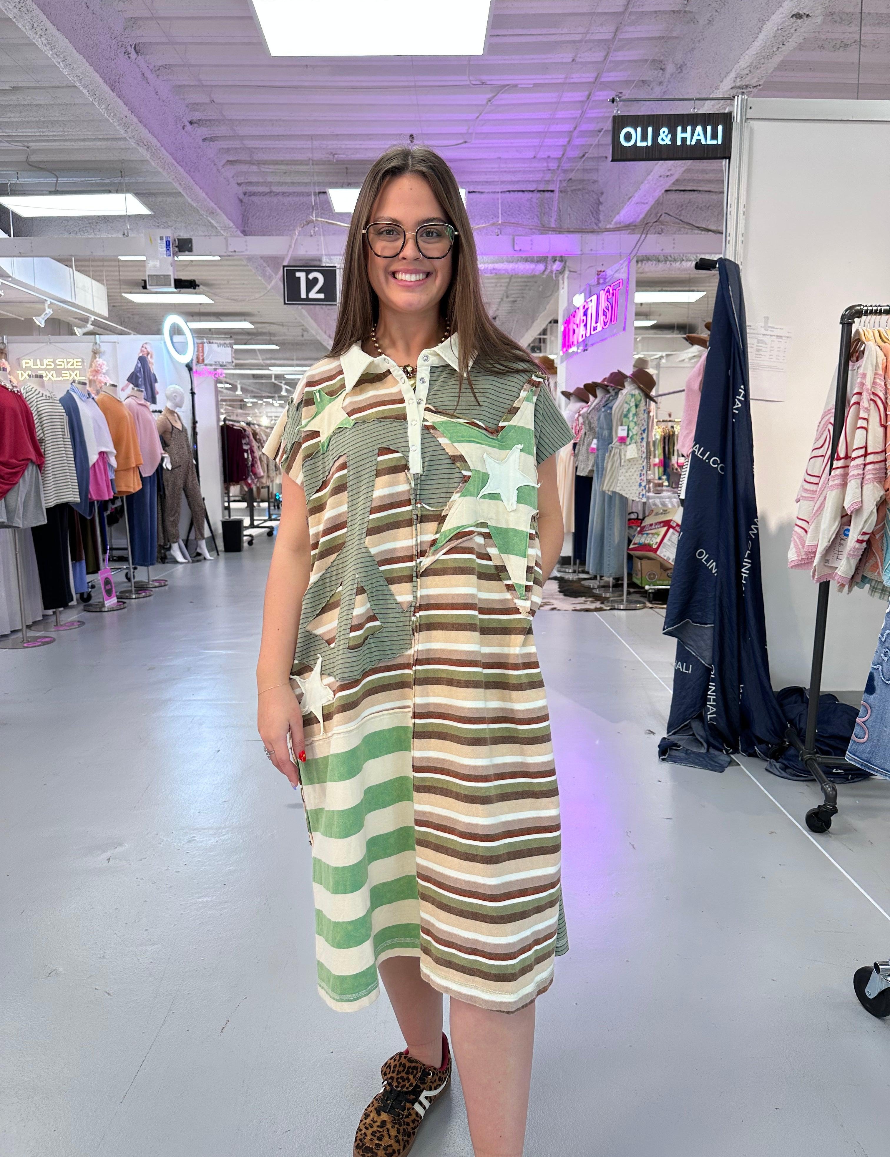 Star Dress-GREEN on Simply Obsessed