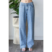 OLI + HALI Washed All Over Shine Jeans - BLUE on Simply Obsessed