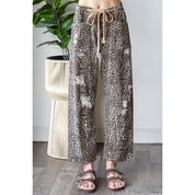 OLI + HALI Washed Distressed Camouflage Pants - BROWN LEOPARD on Simply Obsessed