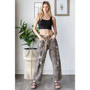 OLI + HALI Washed Distressed Camouflage Pants - BROWN LEOPARD on Simply Obsessed