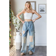OLI + HALI Washed Multi Patch Denim on Simply Obsessed